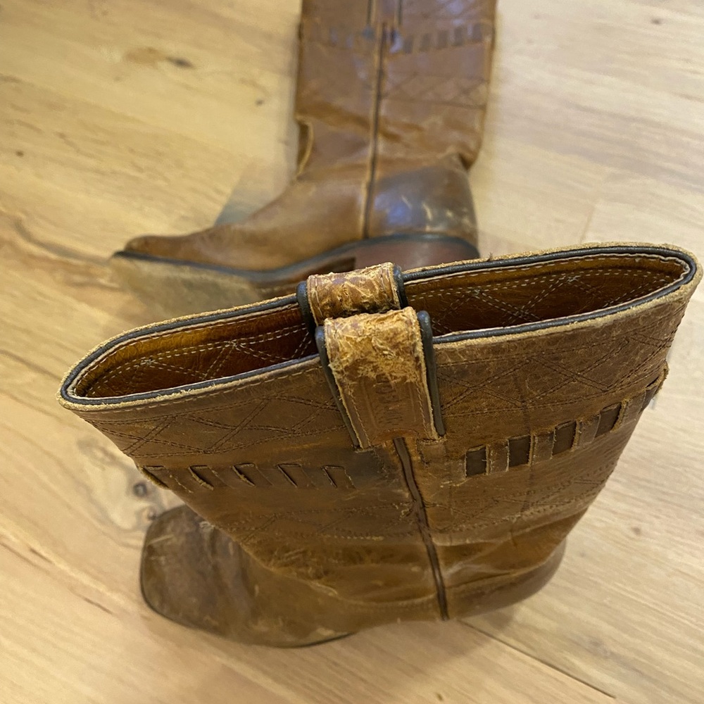 Rustic Cowboy Boots Square Toe - image 4